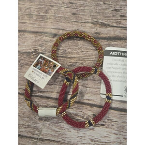 AID Through Trade Roll-On® Bracelet Merlot Set Of 3 Handmade In Nepal (G55)